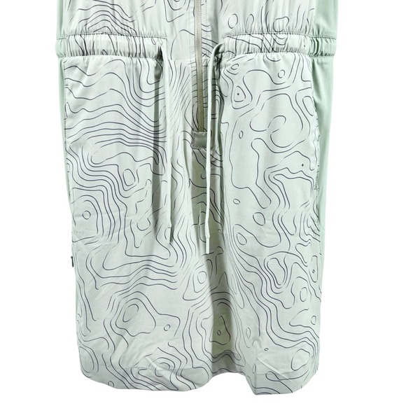 FLX NWOT Woven Tank Dress with Built In Shorts Medium Activewear Sage Topography - Picture 6 of 16